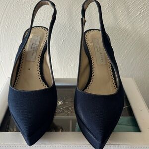 Stella McCartney Navy Slingback Heels